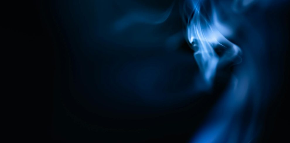 close up shot of blue flame